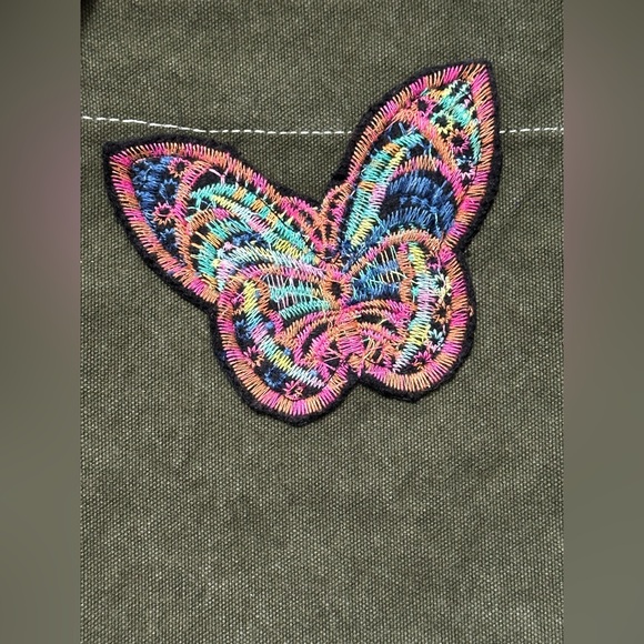 NWT Free People Been There Badge Tote Bag - One Size - Green - Picture 9 of 14